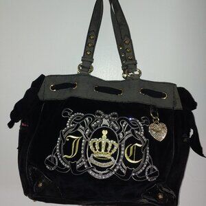 ***READ*** Vintage Juicy Couture Daydreamer Bag Tote Purse Black Double Bow